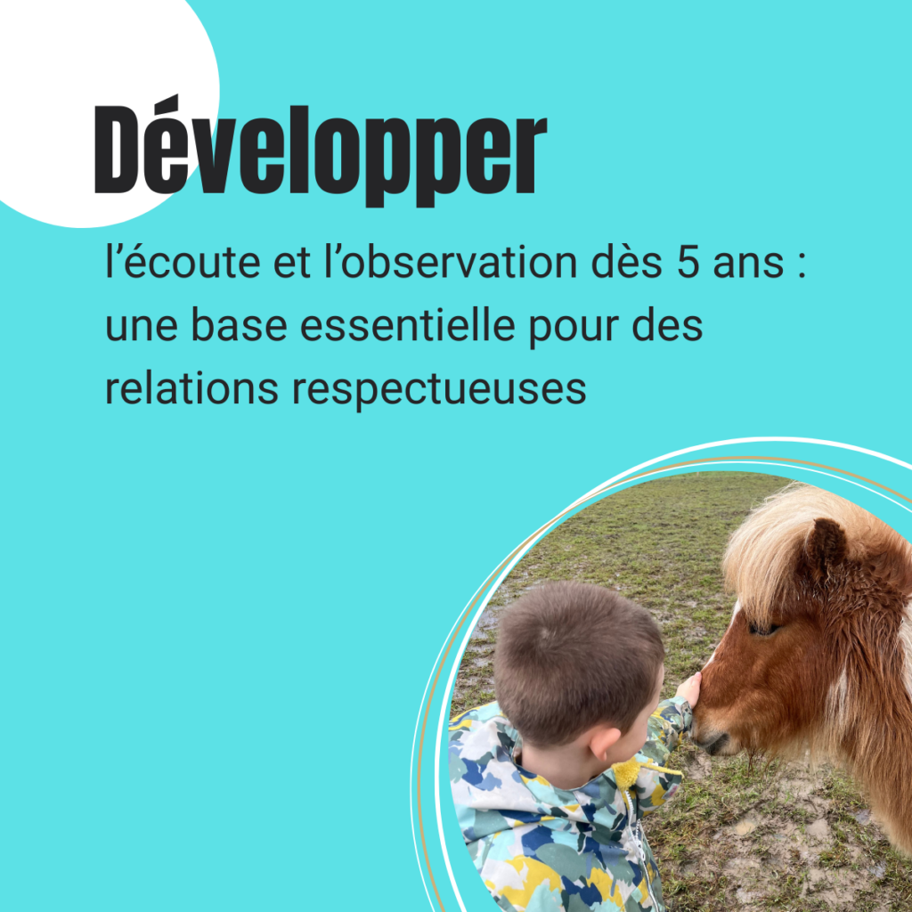 développer écoute et observation en équicoaching pour les enfants